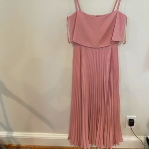 Jill Jill Stuart Pleated Popover Midi Dress 4 Rose